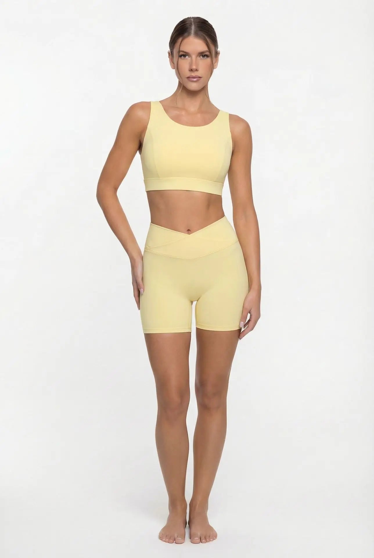 Solid Color Two Piece Gym Set