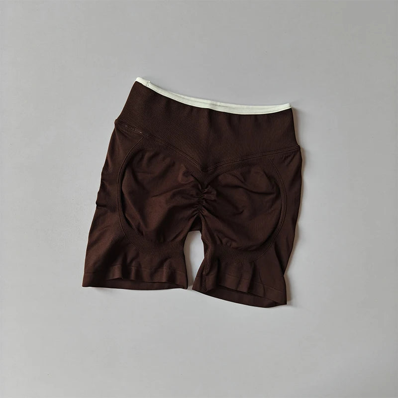 Summer Yoga Shorts High Waist Breathable Fitness Booty-Lifting Sports Running Shorts