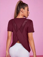 Summer sports T-shirt - Loose breathable quick drying mesh Top