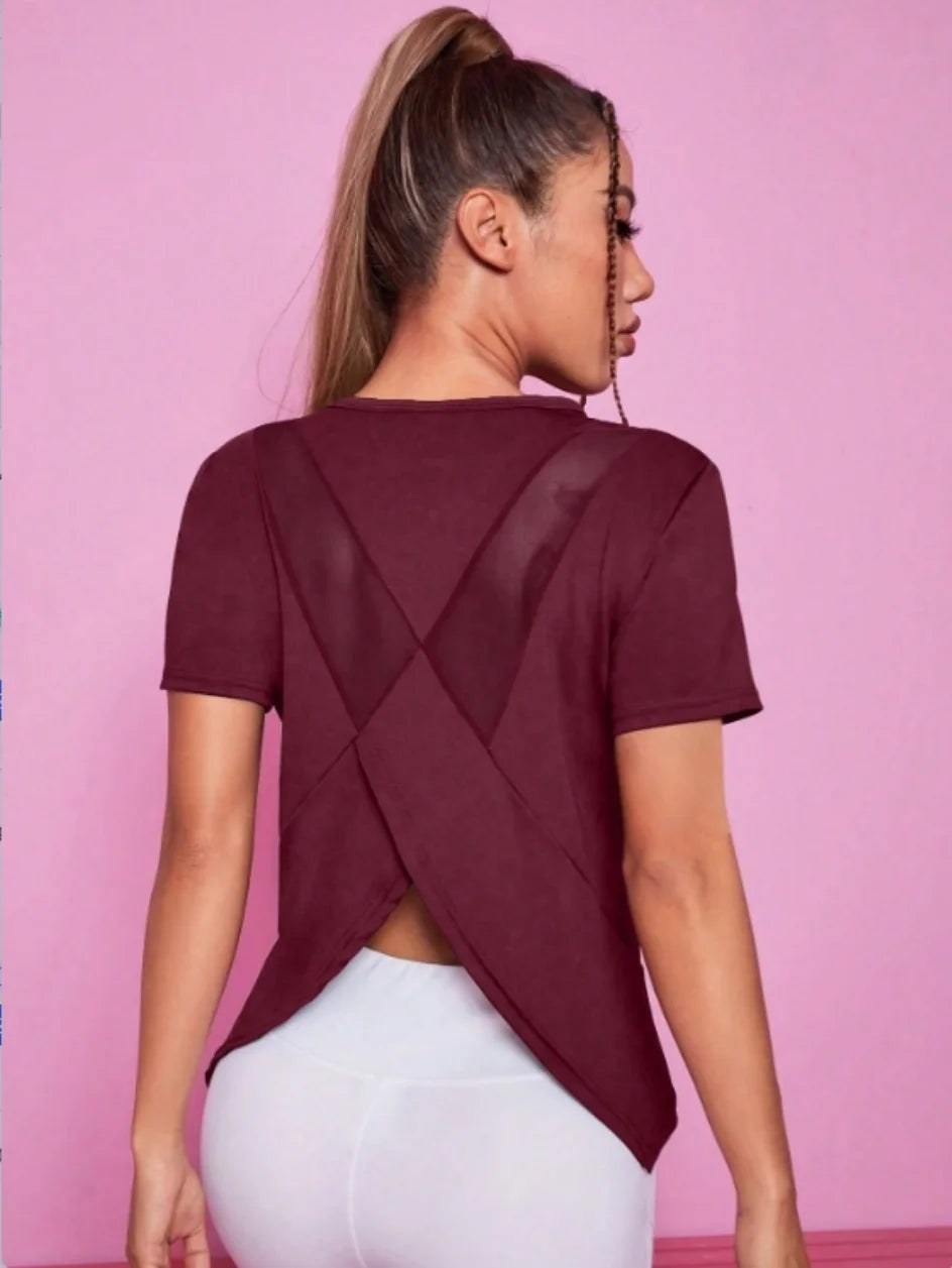 Summer sports T-shirt - Loose breathable quick drying mesh Top