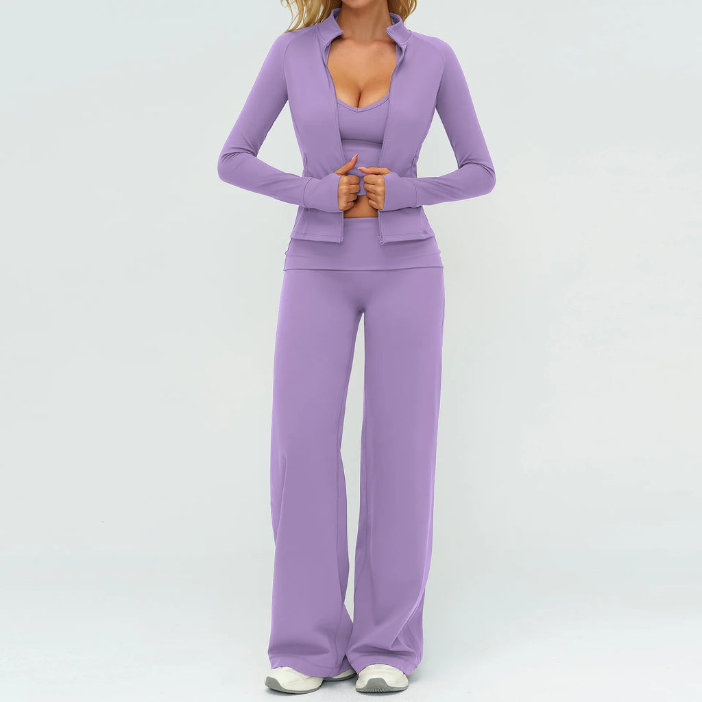 Yoga Tracksuit Set Women 2/3 Piece Workout Outfit Activewear