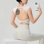 Backless Fitness with Fixed Chest Pad - Short Sleeve T-Shirt Yoga Wear