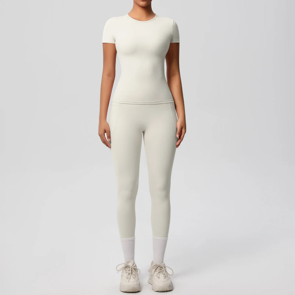Yoga Suit Leggings Gym Set
