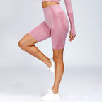 High Waist Workout Shorts - Seamless Yoga Shorts