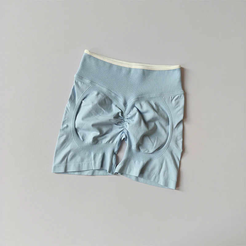Summer Yoga Shorts High Waist Breathable Fitness Booty-Lifting Sports Running Shorts