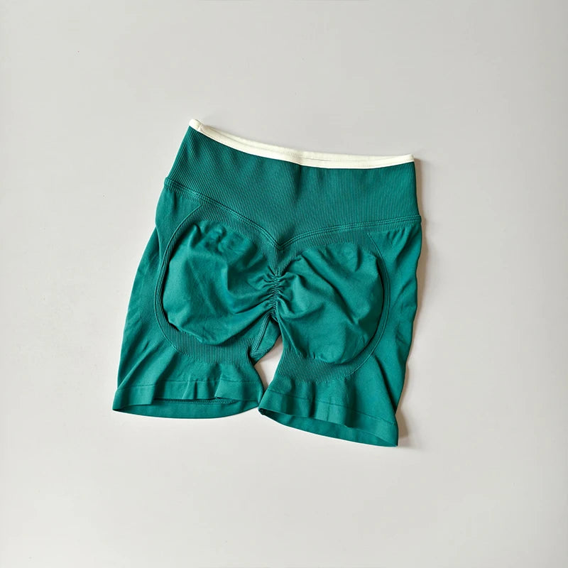 Summer Yoga Shorts High Waist Breathable Fitness Booty-Lifting Sports Running Shorts