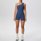 Gym Set - Sport Leggings Shorts Breathable Hip-lifting Backless Single Shoulder Bra