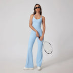 Seamless Yoga Jumpsuit Set - Beautiful Back Tight Hip Lift Trousers Micro Flared