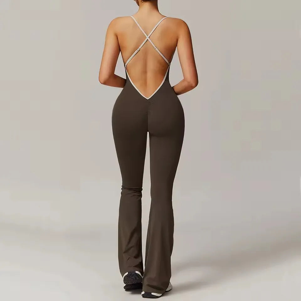 Yoga Set V Back Jumpsuit