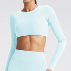 Long-sleeved yoga top - breathable and comfortable