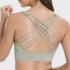 Solid Color Gym Fitness Bra - Tight Sport Top Tank/Soft Shockproof