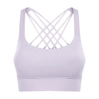 Solid Color Gym Fitness Bra - Tight Sport Top Tank/Soft Shockproof