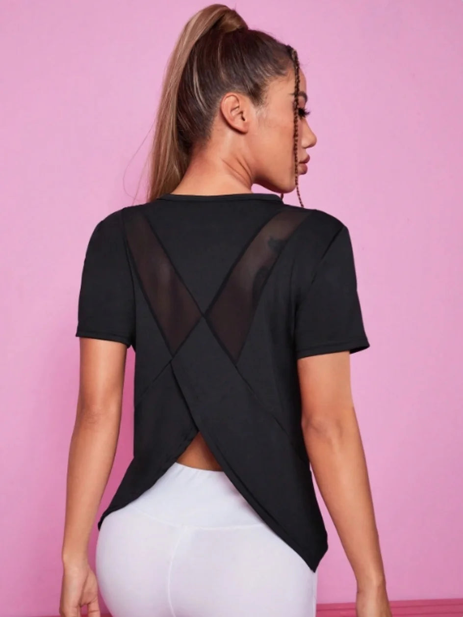 Summer sports T-shirt - Loose breathable quick drying mesh Top