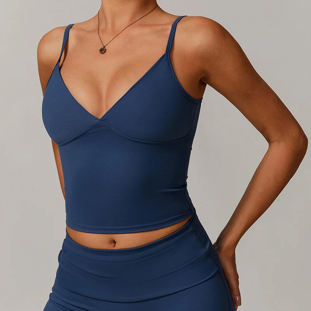 Yoga Vest Fitness Tank Top - Open Back