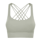 Solid Color Gym Fitness Bra - Tight Sport Top Tank/Soft Shockproof