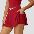 Tennis Skorts with Shorts - High Waist Two Piece Sports Skirt