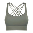 Solid Color Gym Fitness Bra - Tight Sport Top Tank/Soft Shockproof