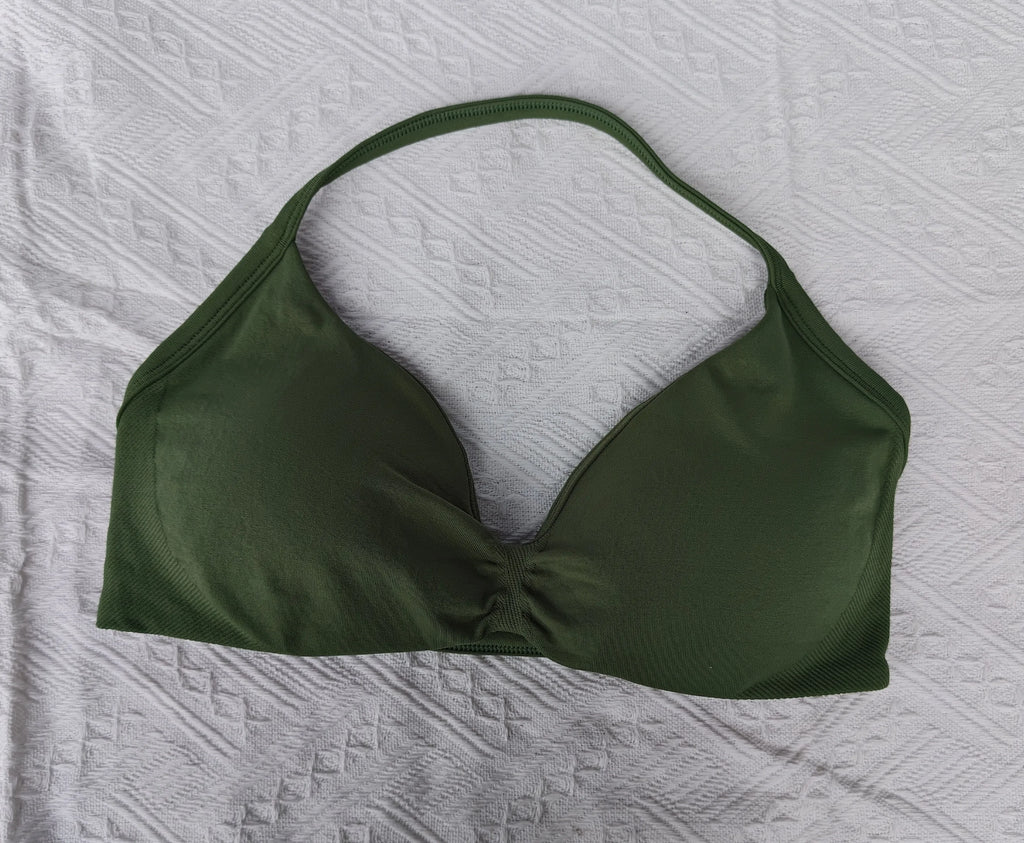 Gym top - weightlifting high support sports bra with shoulder straps