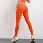 Unique Design V Cut Back Scrunch Gym Leggings