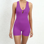 Slim Fit One-Pieces Set-  Backless Jumpsuit
