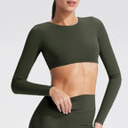 Long-sleeved yoga top - breathable and comfortable