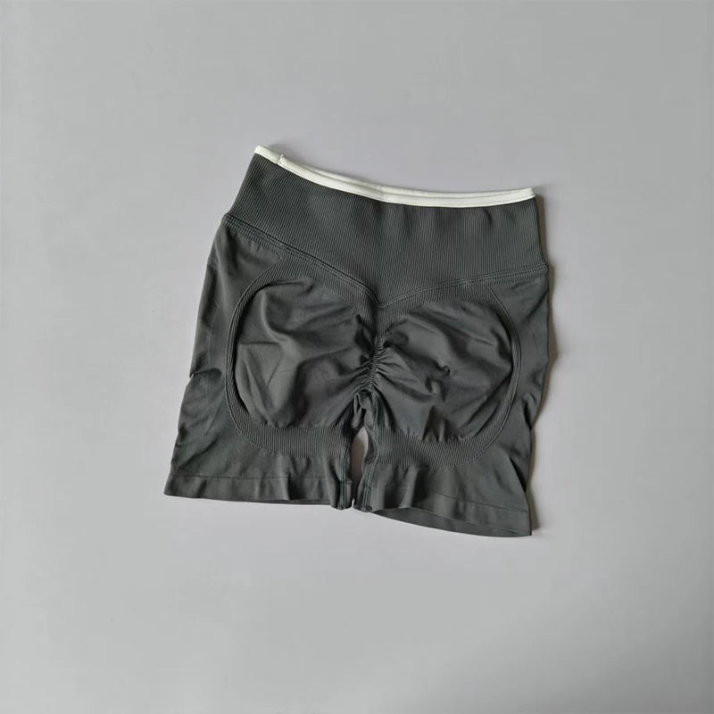Summer Yoga Shorts High Waist Breathable Fitness Booty-Lifting Sports Running Shorts