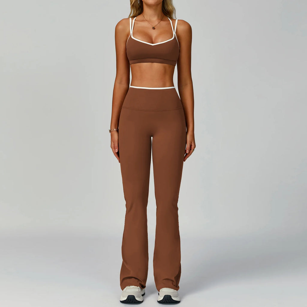 Gym Tracksuit Set 2 Piece Workout Outfits