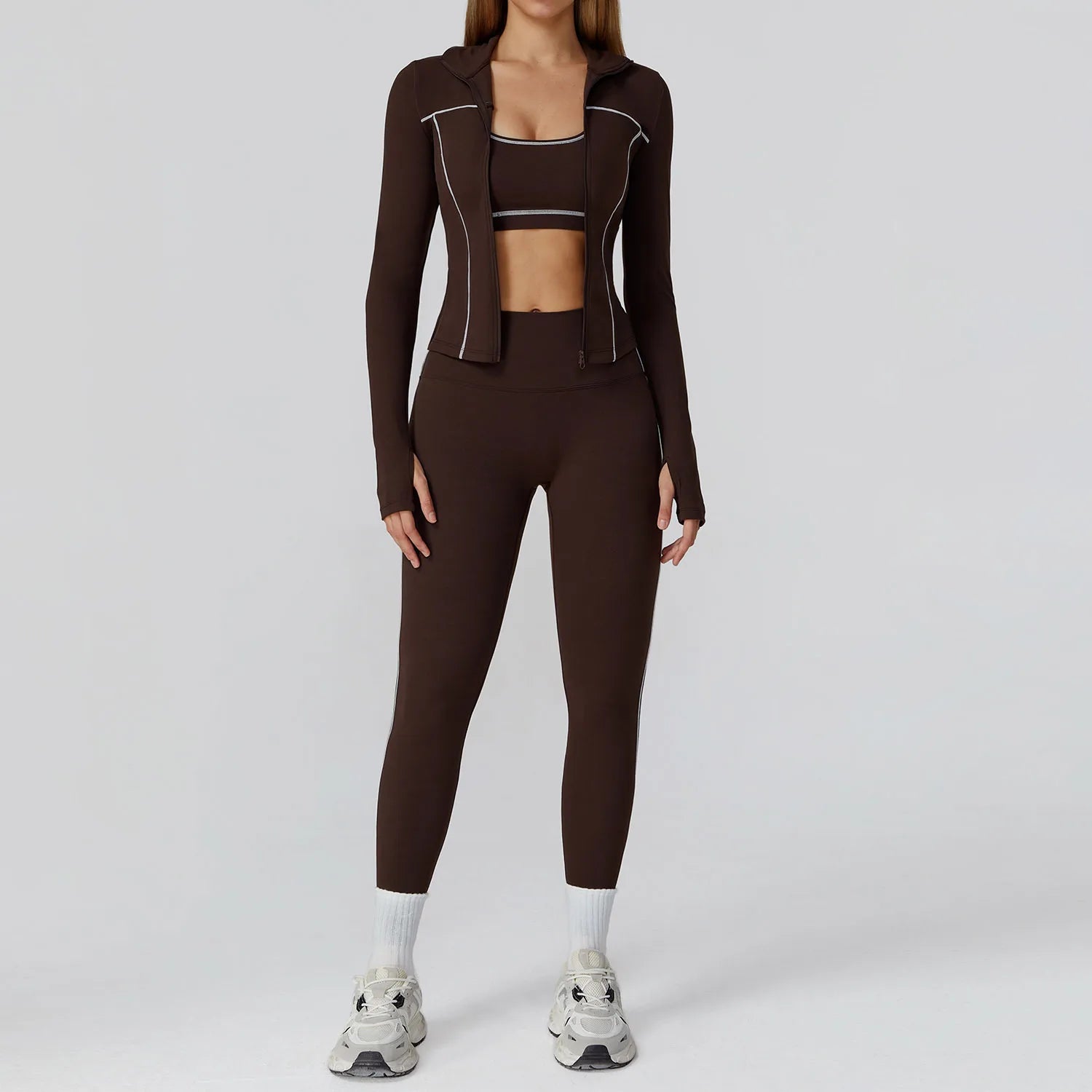 Set 2/3PCS Gym Outfit - Sports Set High Waist Leggings