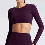 Long-sleeved yoga top - breathable and comfortable
