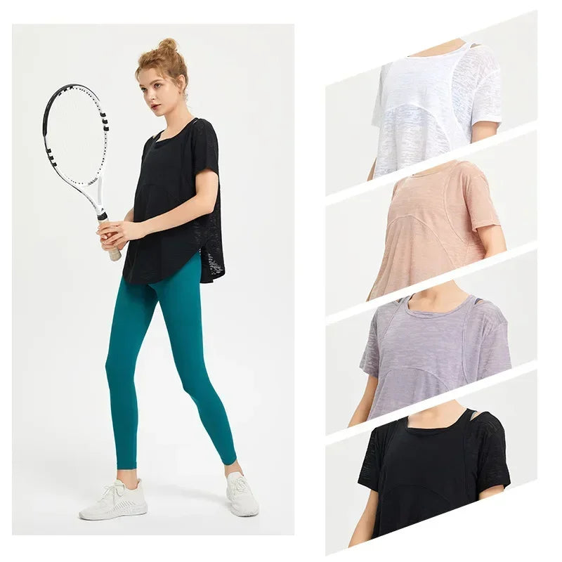 Cotton Short Sleeve Training Sport Top