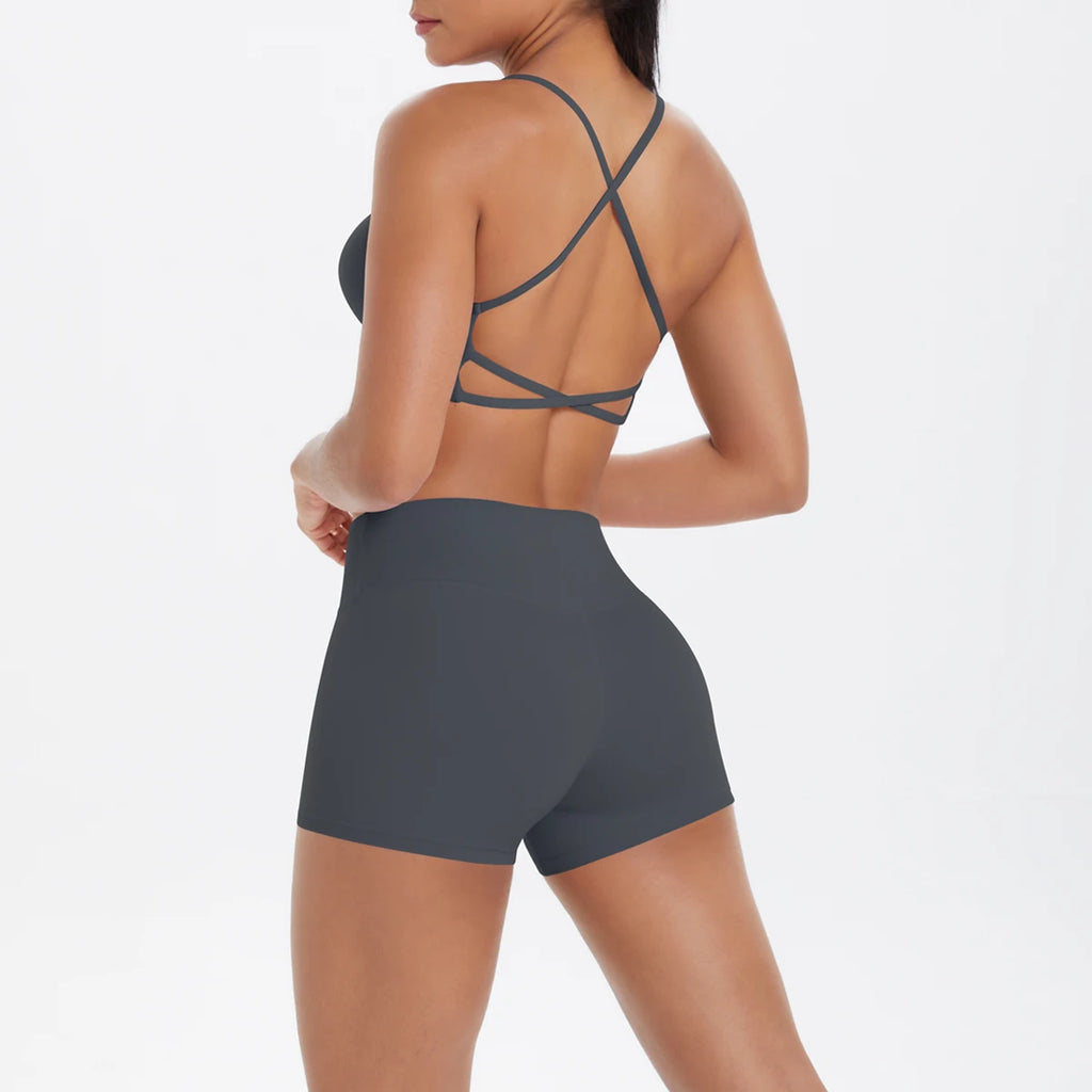 2PCS Halter Yoga Top Set