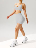 2 pcs/set Sports Bra Shorts Legging Set