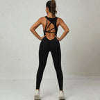 Slim Fit One-Pieces Set-  Backless Jumpsuit