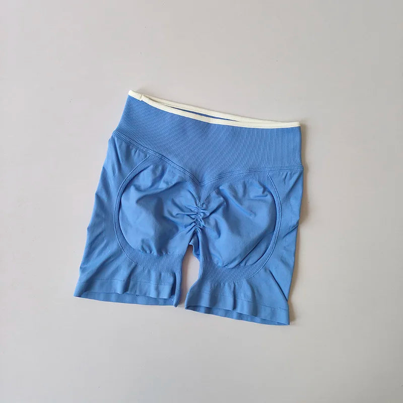 Summer Yoga Shorts High Waist Breathable Fitness Booty-Lifting Sports Running Shorts