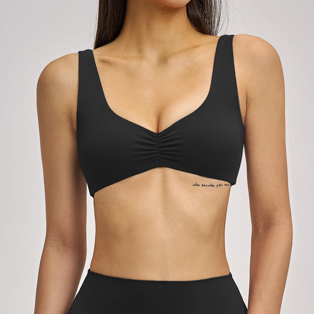 Sports Bra Top - Push Up Fitness Yoga Bra